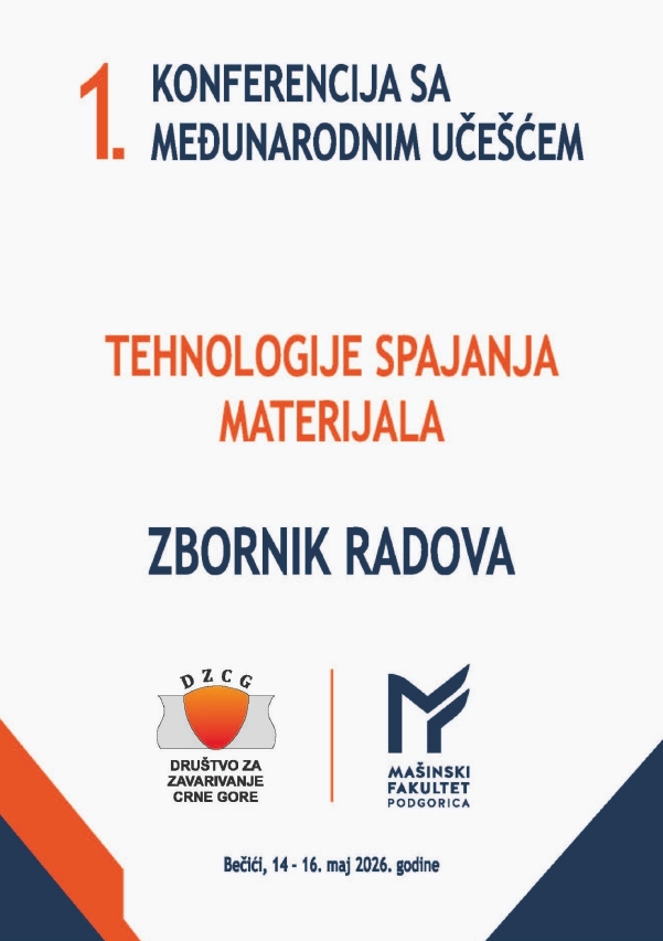 Naslovnica zbornika radova Prve konferencije &bdquo;Tehnologija spajanja materijala&ldquo;